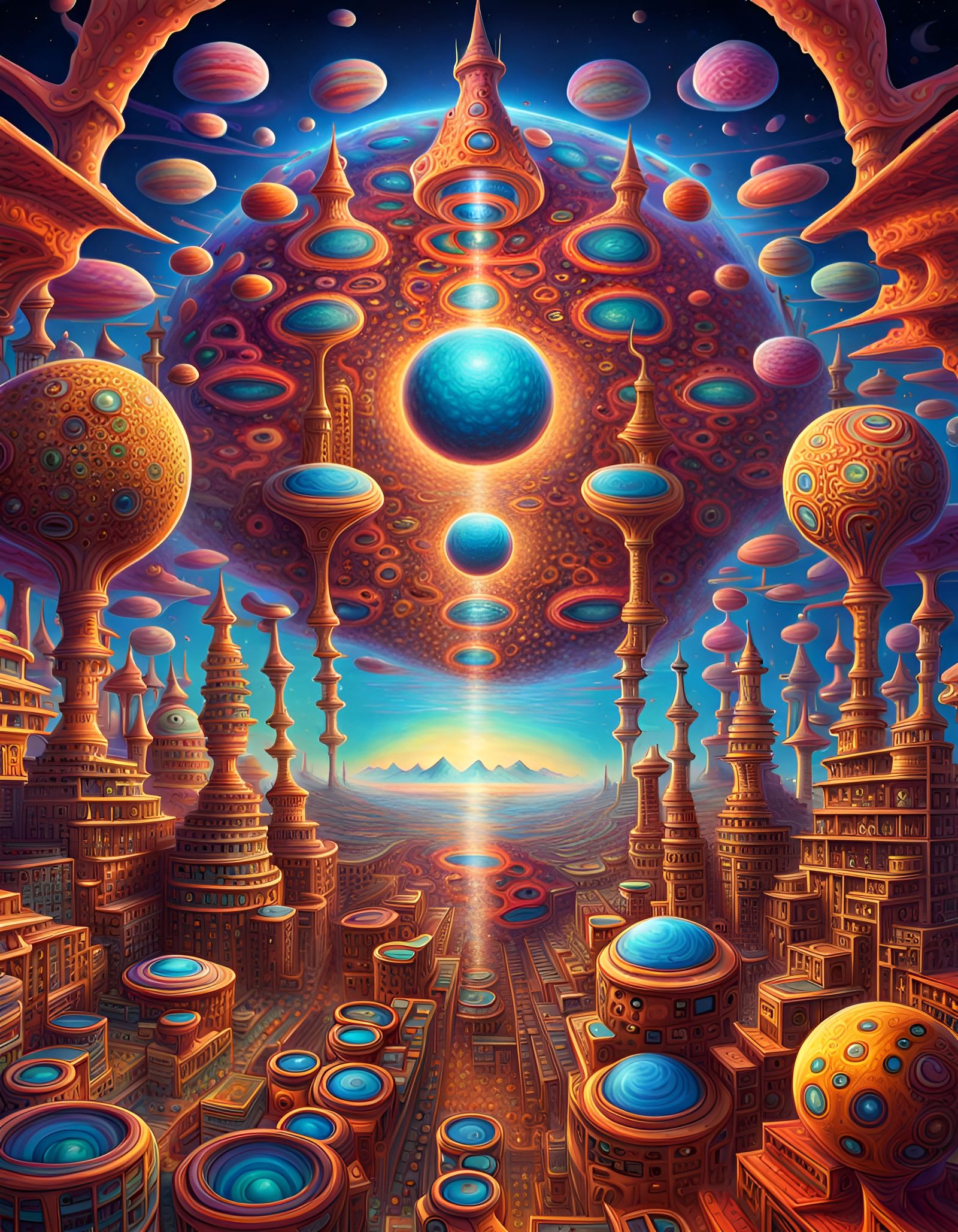 Surreal DMT Hyperworld Landscape
