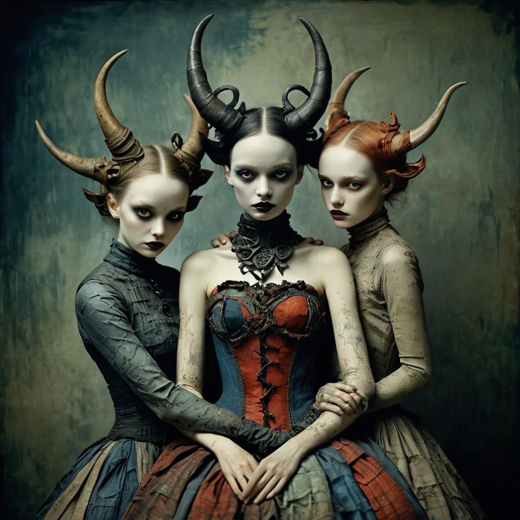 Surreal Entangled Embrace Inspired by Roversi