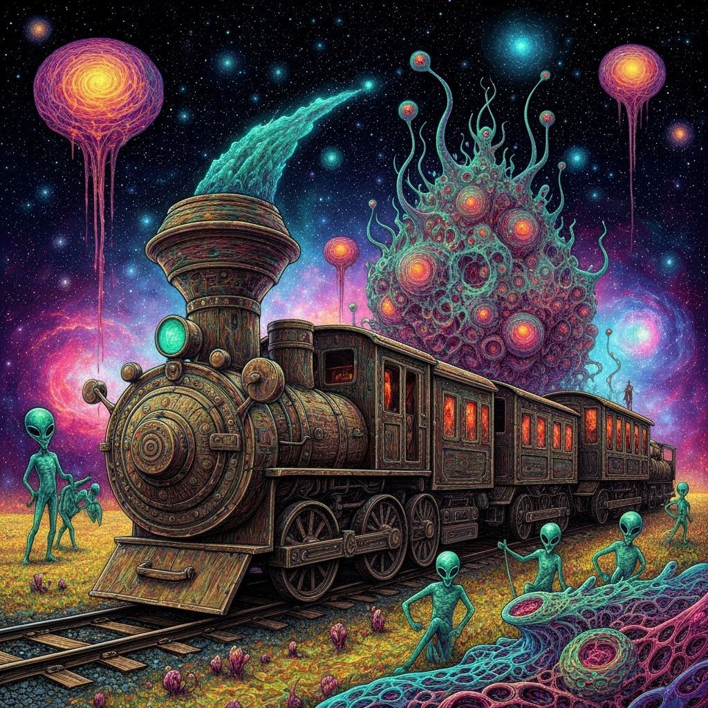 Alien Train Robbery in Cosmic Wild West