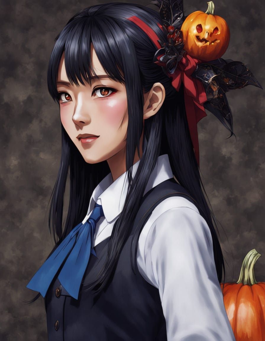 Enchanting Halloween Goddess in Cowboy Pose