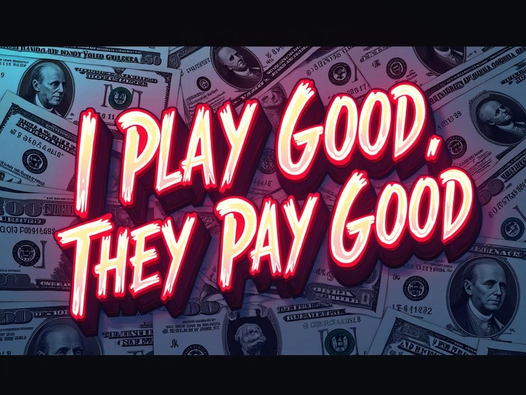 Manga Text on Dollar Bill in Anime Style