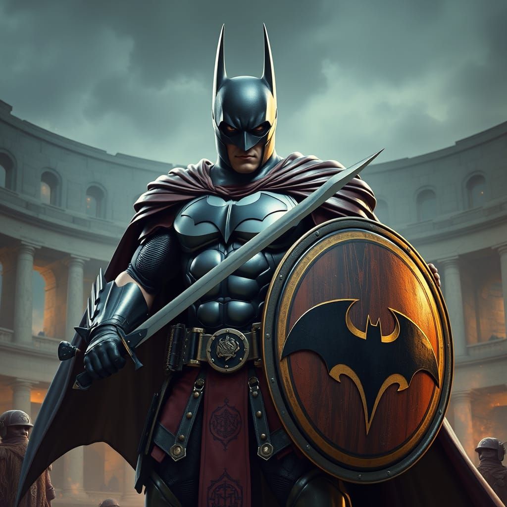 Dark Knight Gladiator Unites Ancient and Modern in Epic Fusi...