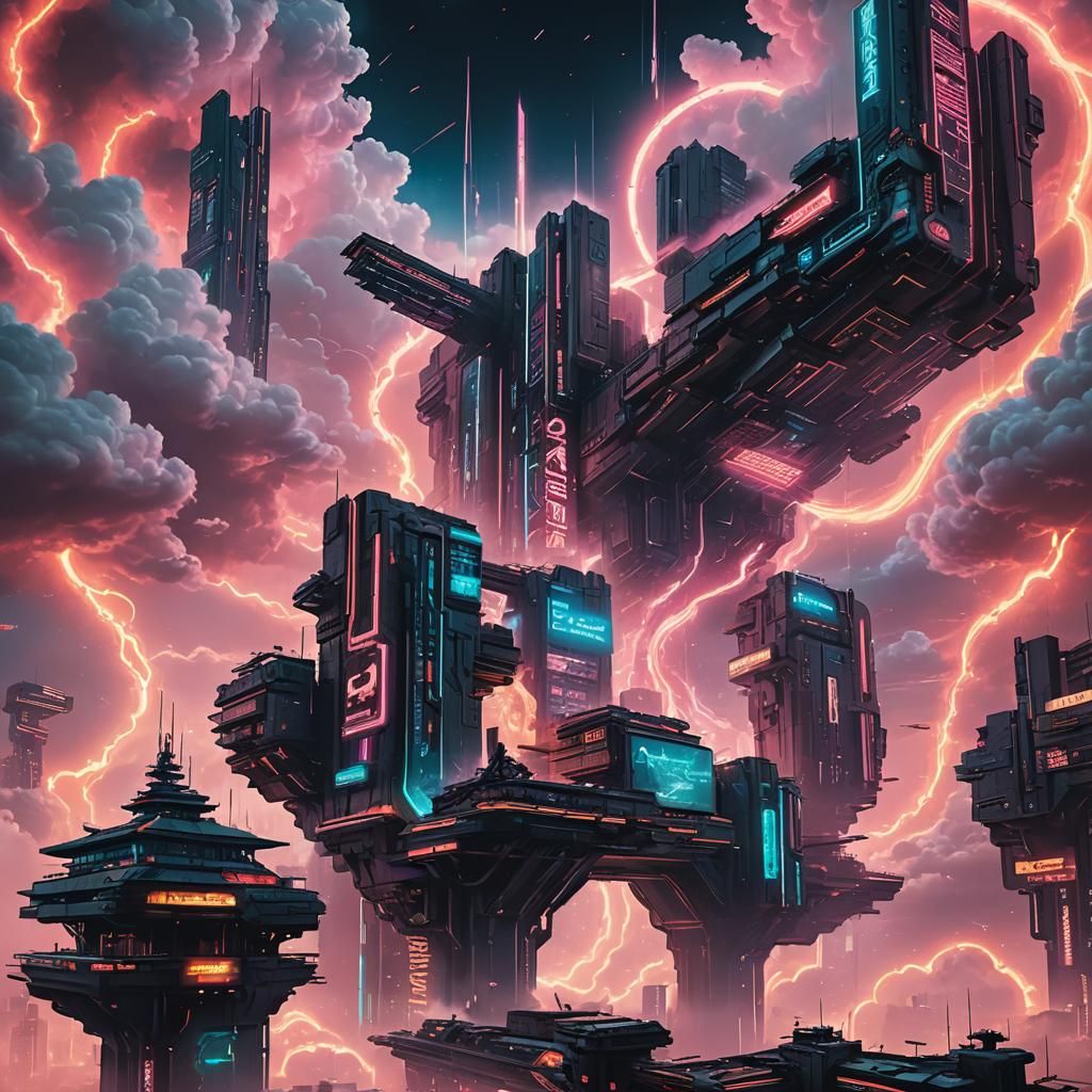 Dreamscape Portal in Cyberpunk Neon Style