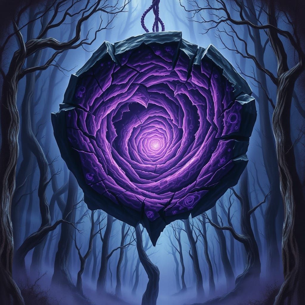 Surreal Amethyst Vortex Heralds Twilight Realm