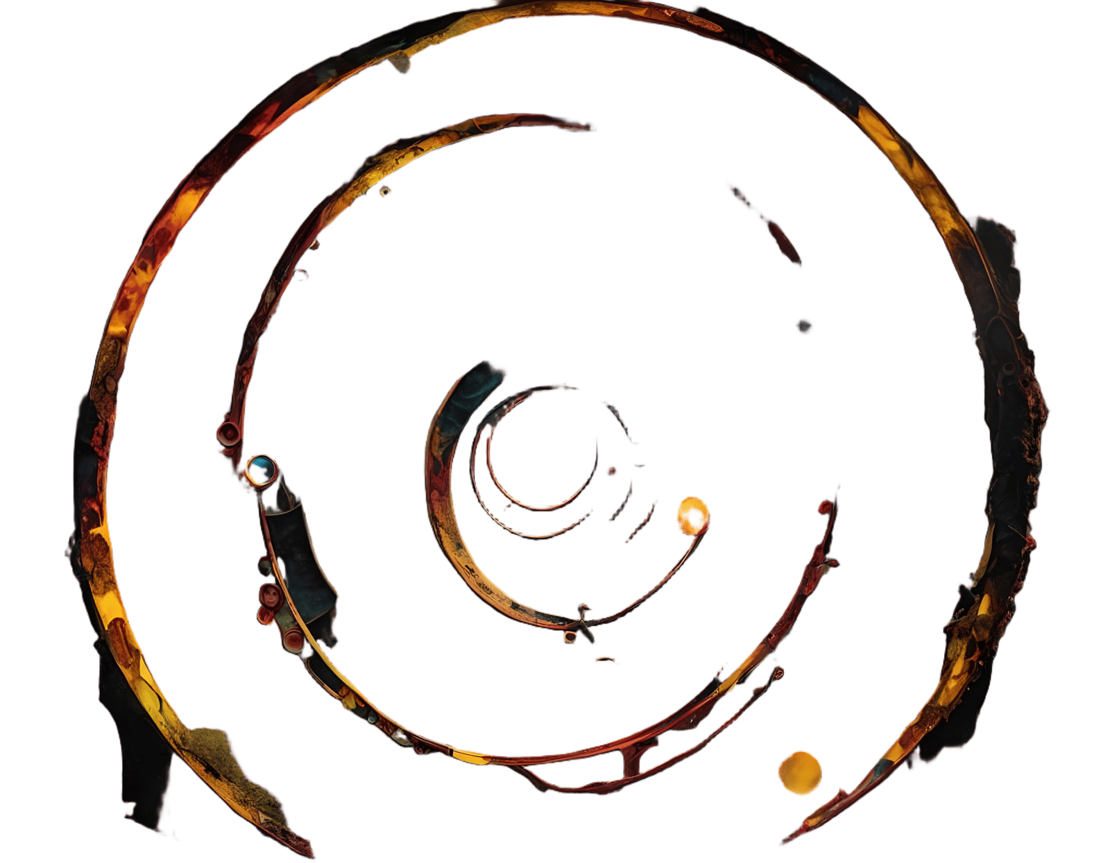 Psychedelic Apocalyptic Landscape with Flying Elves