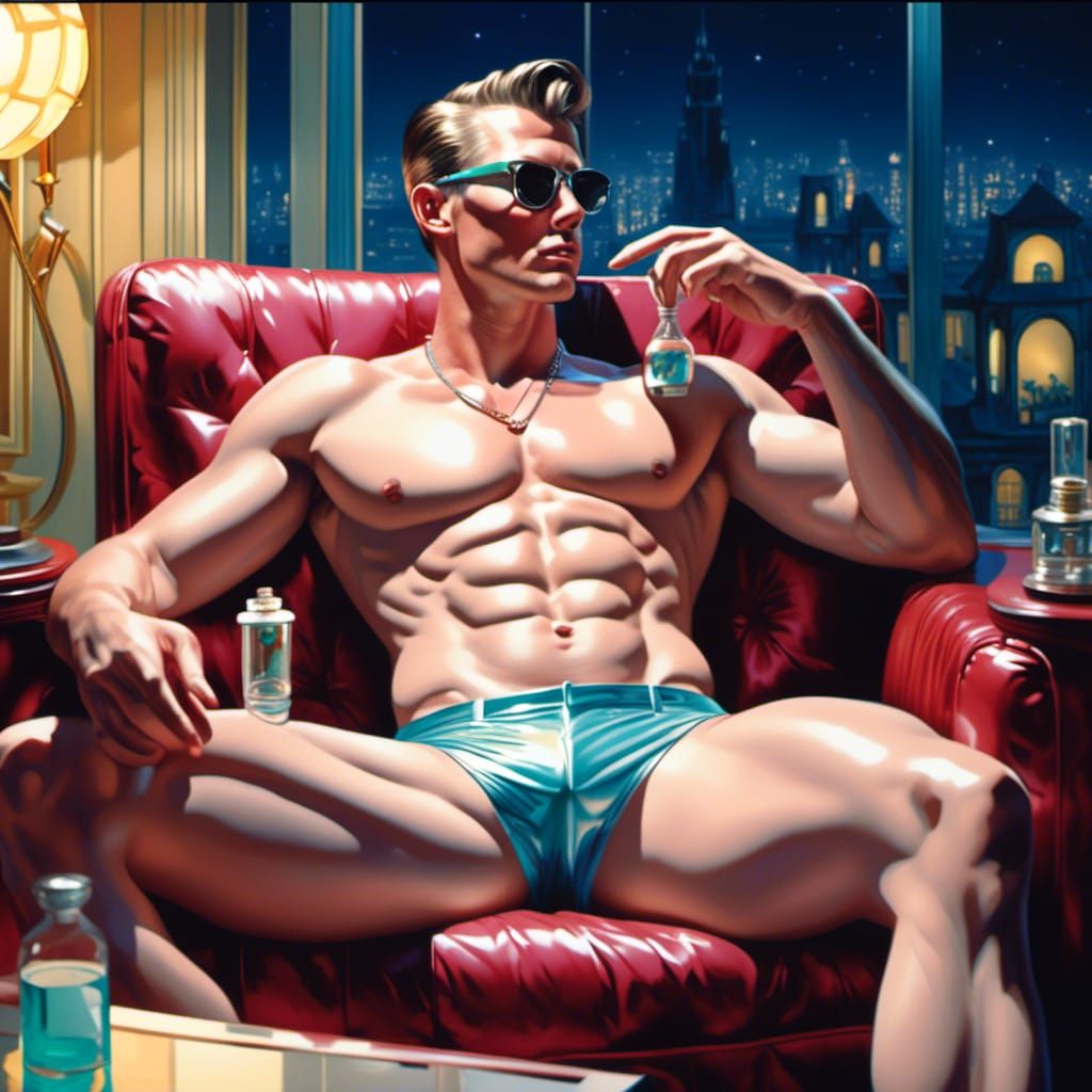 Retro Android Backstage in 1950s Nightclub