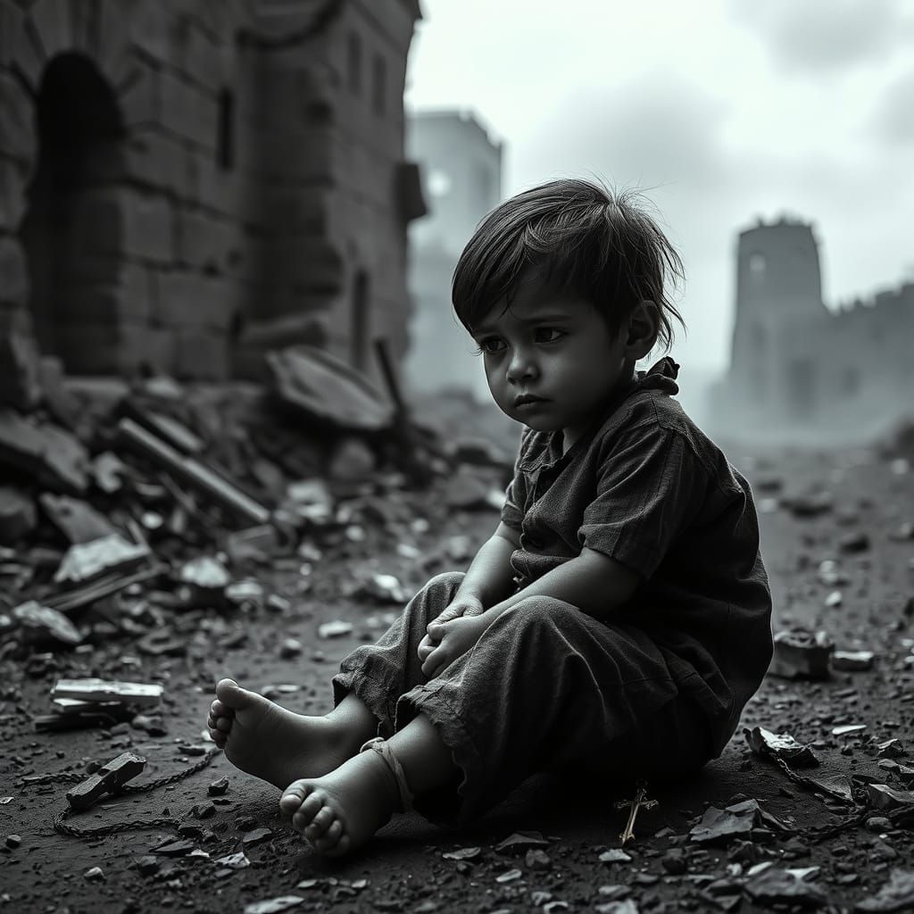 Haunting War Ruins: Child in Desolation