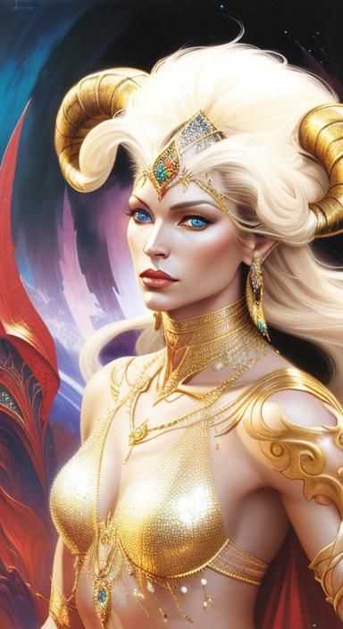 Princess Ardarla in Spaceship: Fantasy Art