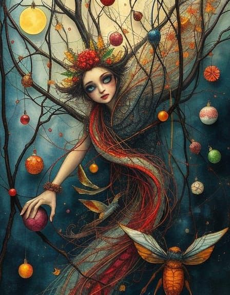 Entangled Mystery: Detailed Art Inspired by Fantasy Illustra...