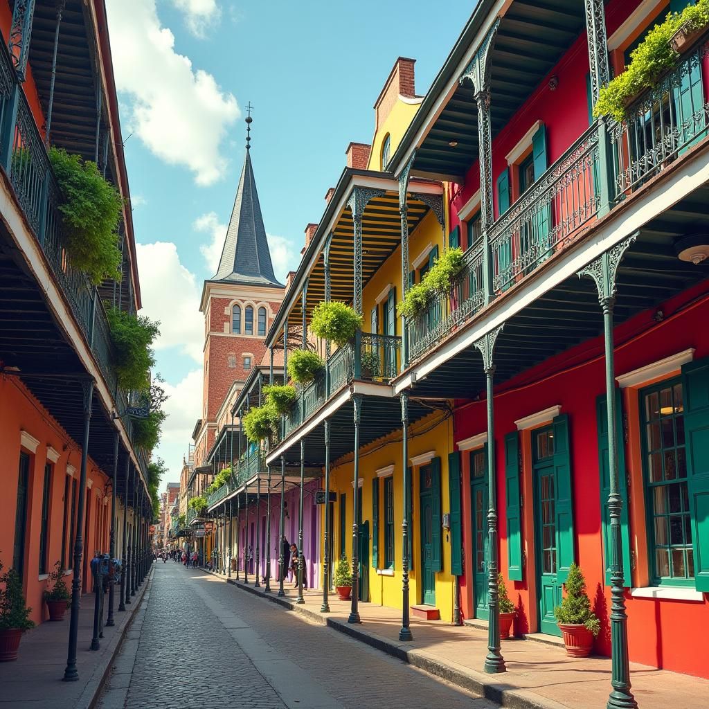 French Quarter Buildings in New Orleans