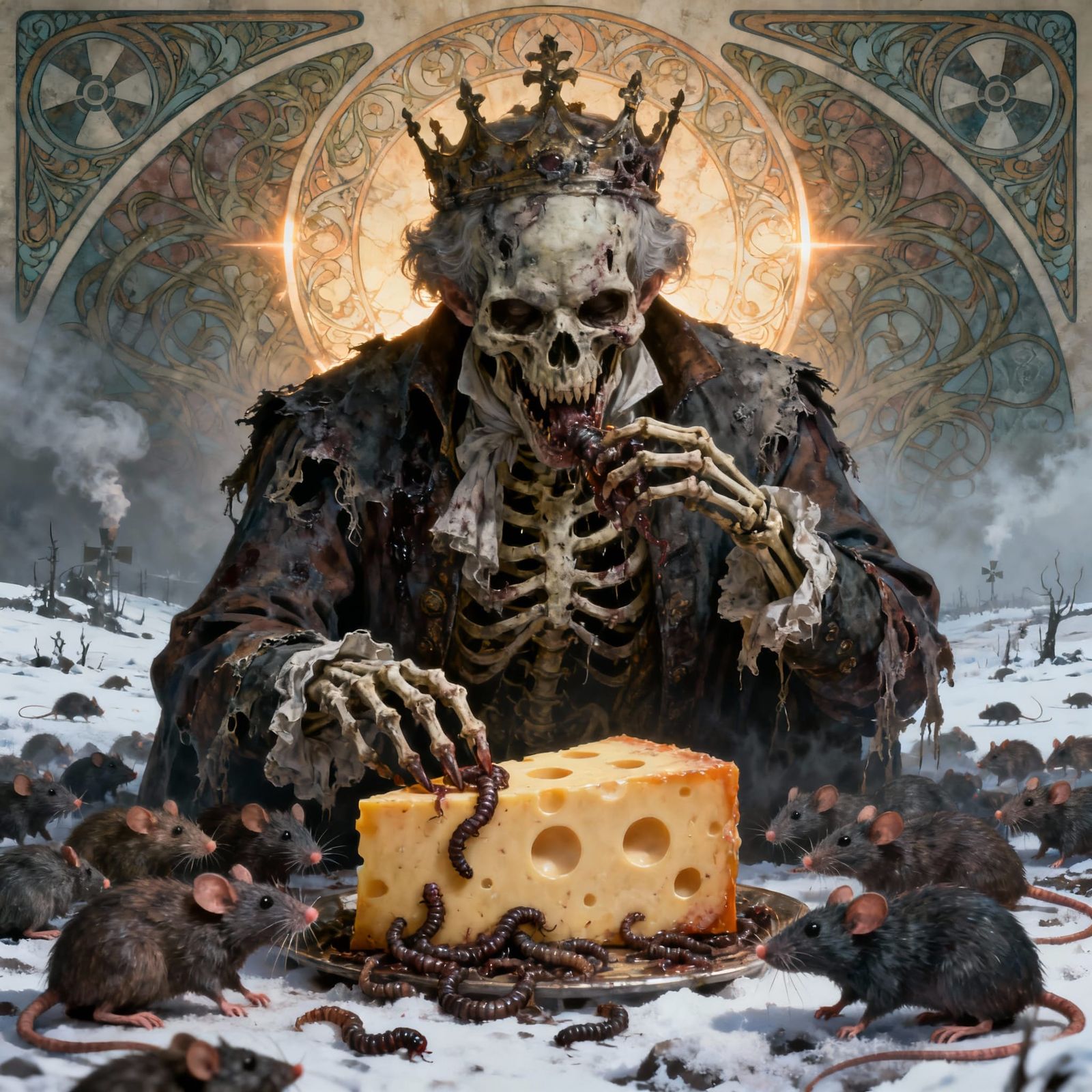 Mouldering Rat Skeleton King in Radioactive Wasteland