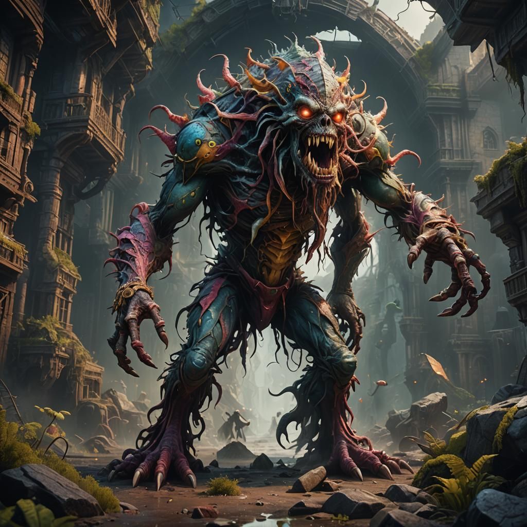 Detailed Human Mimic Monster Concept Art