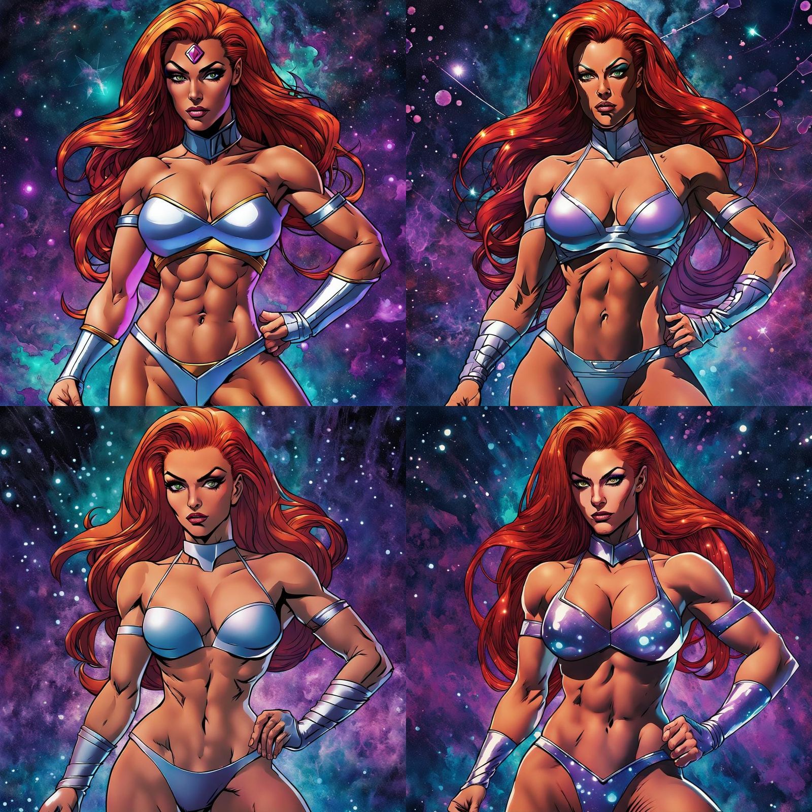 Evil Starfire Bodybuilder: Digital Illustration