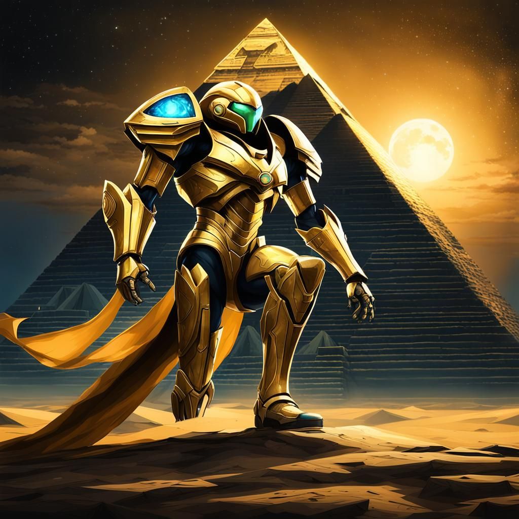 Samus Aran's Egyptian Adventure: A Golden Vision