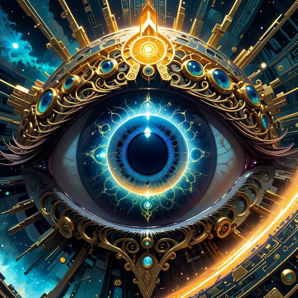 Eerie Nebula Eye from the Void: Comic Book Art