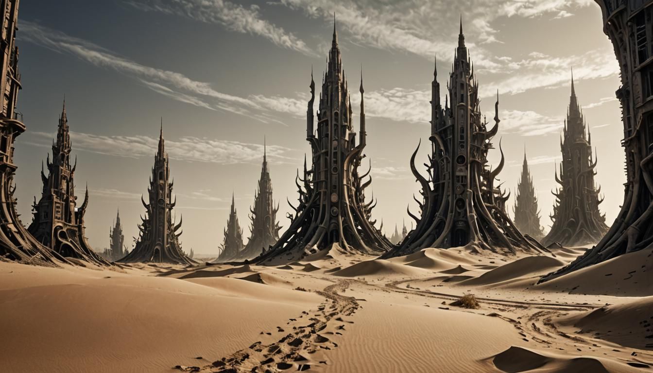 Biomorphic Surrealist Landscape in Dying Light