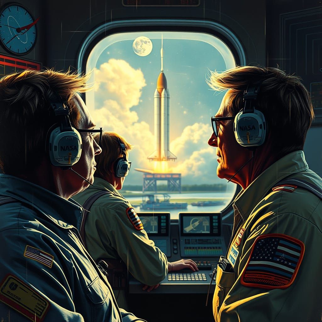 Apollo 11 Launch: NASA Command Center in the 1960s