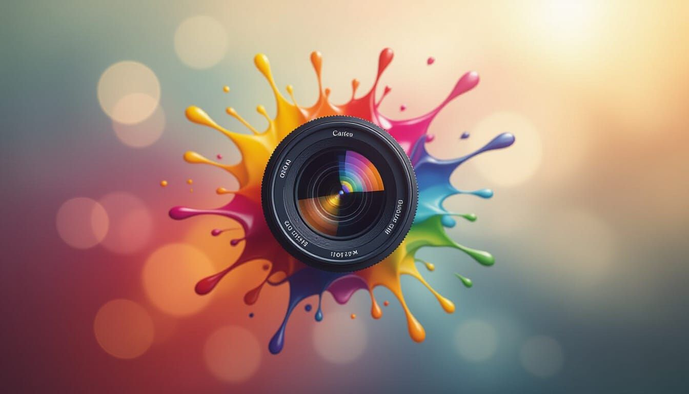 Vibrant Abstract Color Splash with Bokeh Effect
