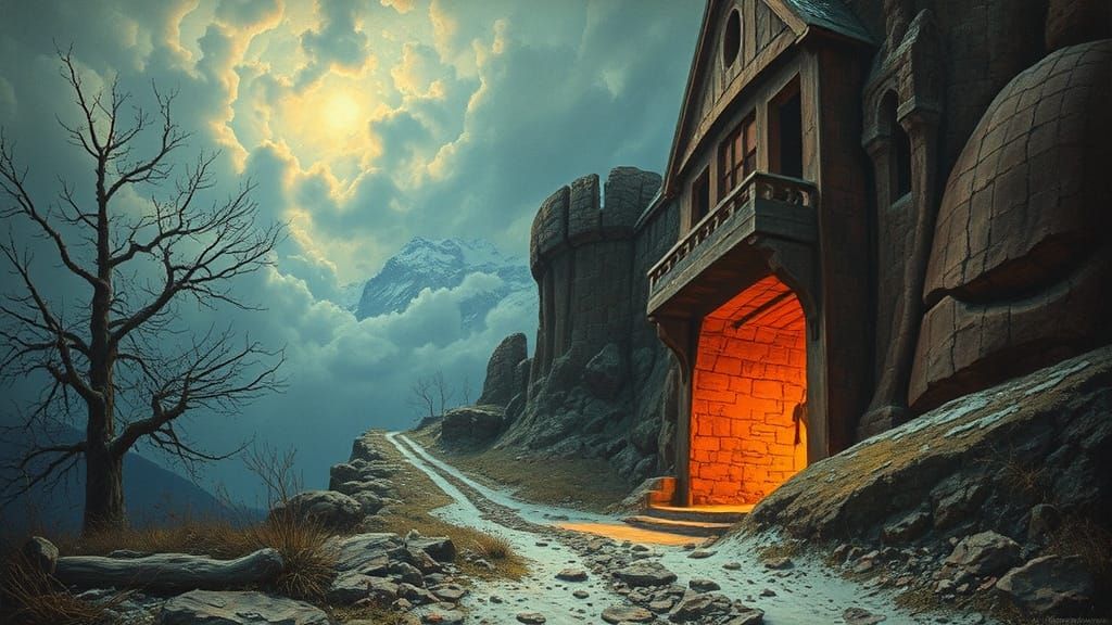 Surreal Album Art in Art Nouveau Style