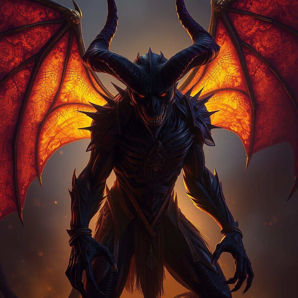 Eerie Jersey Devil in Dark Fantasy Style