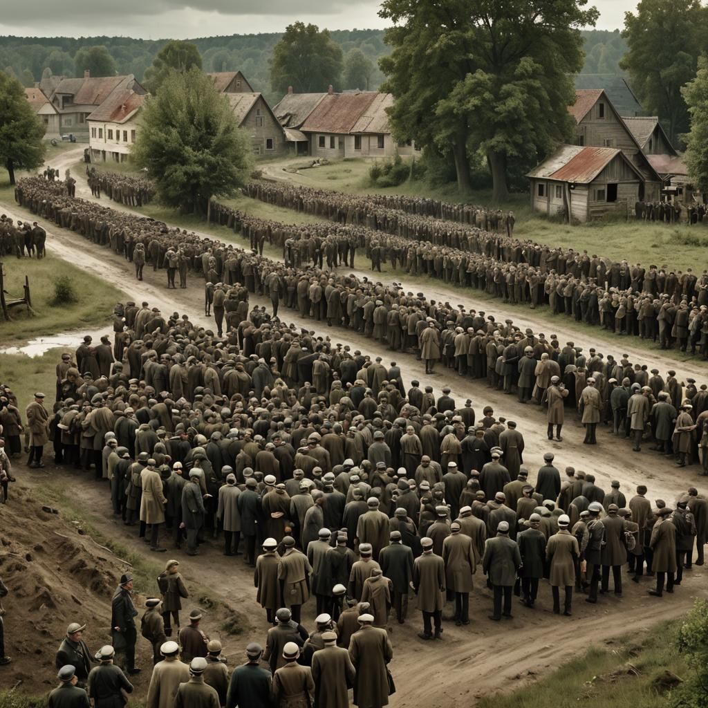 Lidice Massacre: Detailed Matte Painting