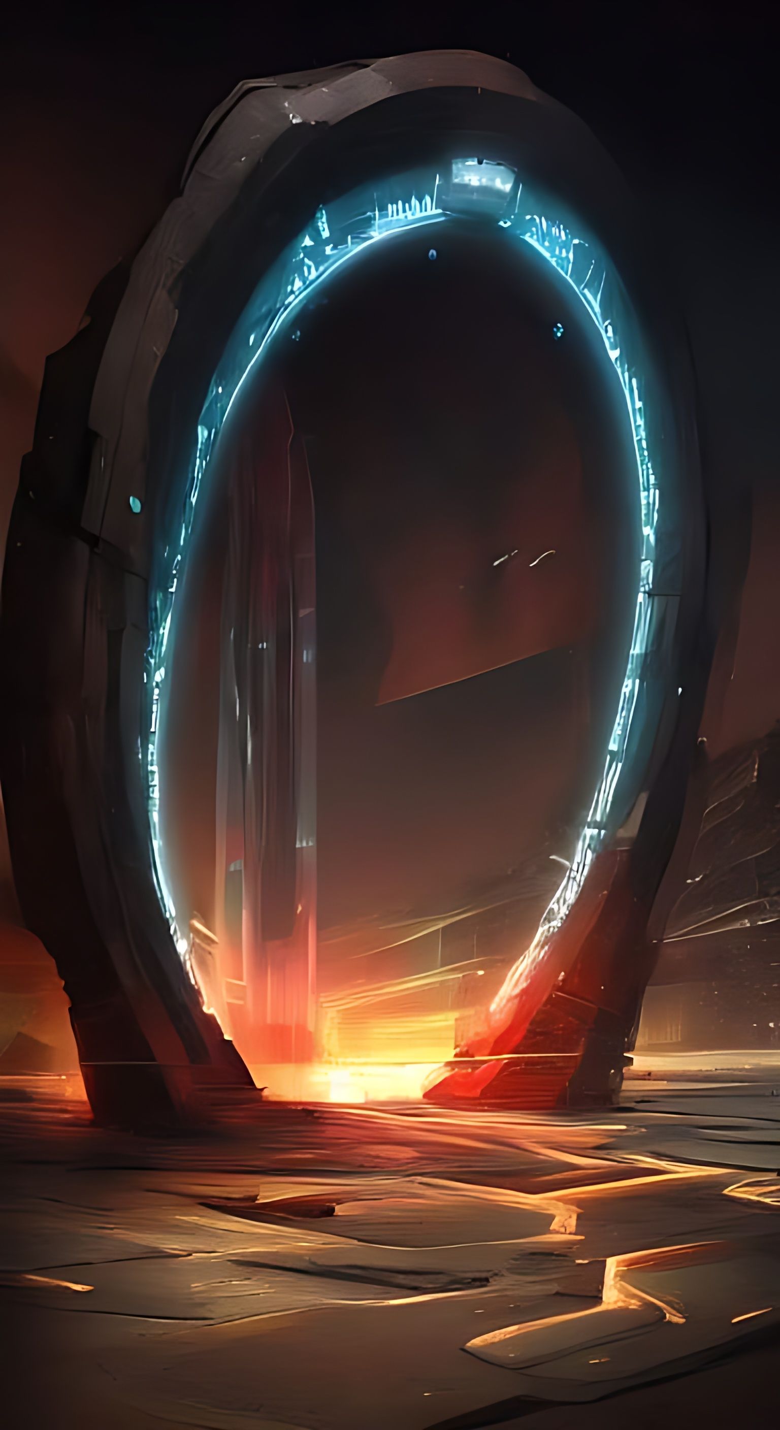 Ancient Alien Portal in Cyberpunk Space