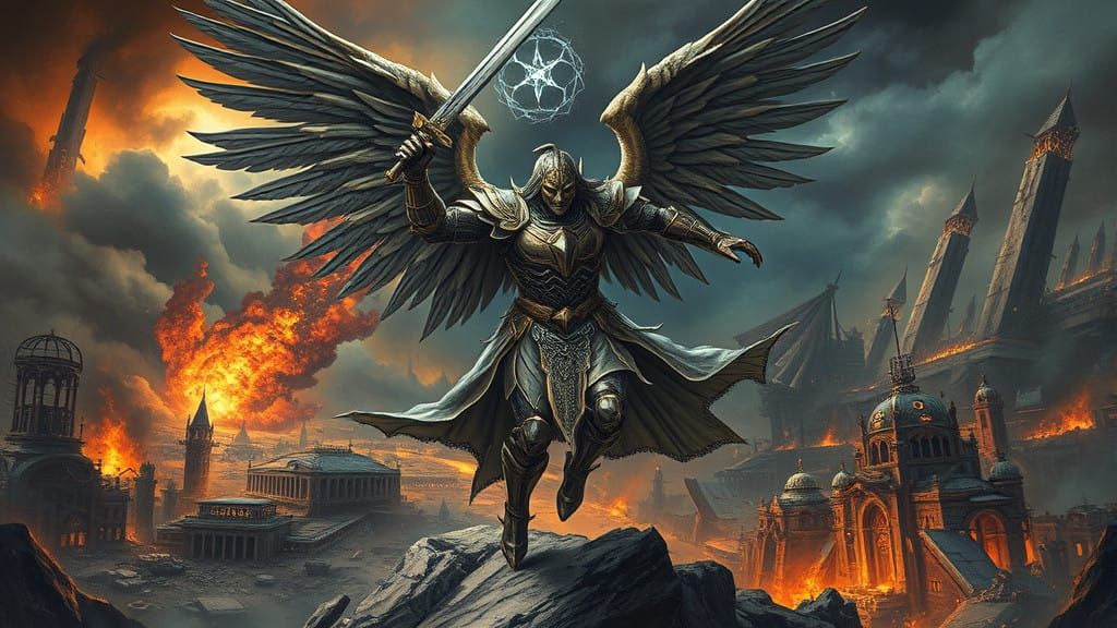 Majestic Angel Charges into Post-Apocalyptic Combat