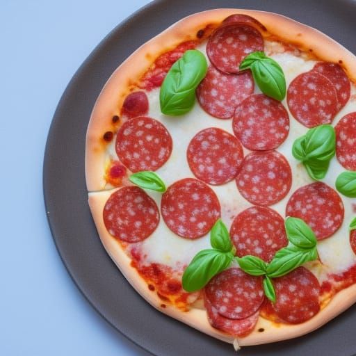 Delicious Salami Pizza with Fanta, Comic Style