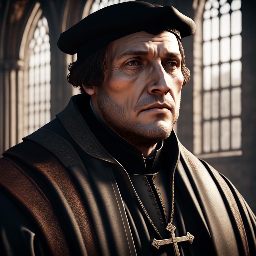 Hyperrealistic 3D Render of Martin Luther