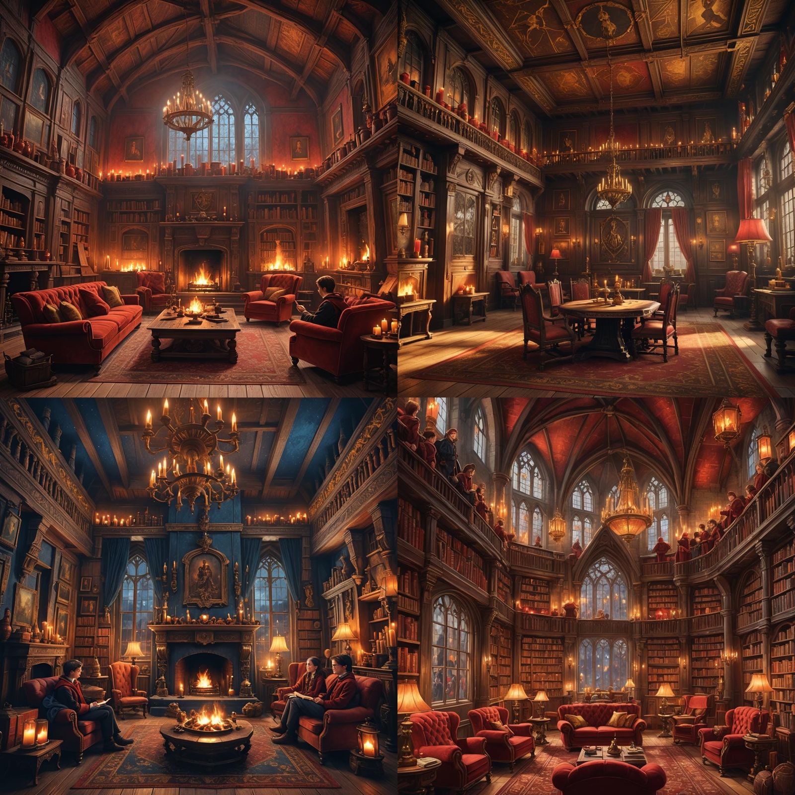 Gryffindor Common Room: Detailed Matte Painting