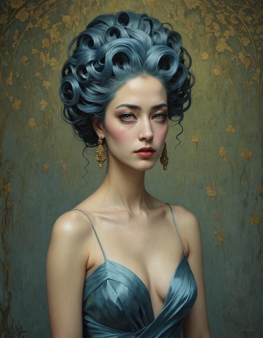 Realistic Marge Simpson as an Adorable Goddess