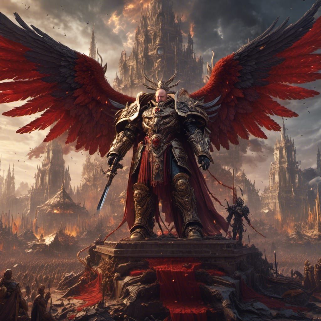 Vladimir Putin as God Emperor: Warhammer 40K Art