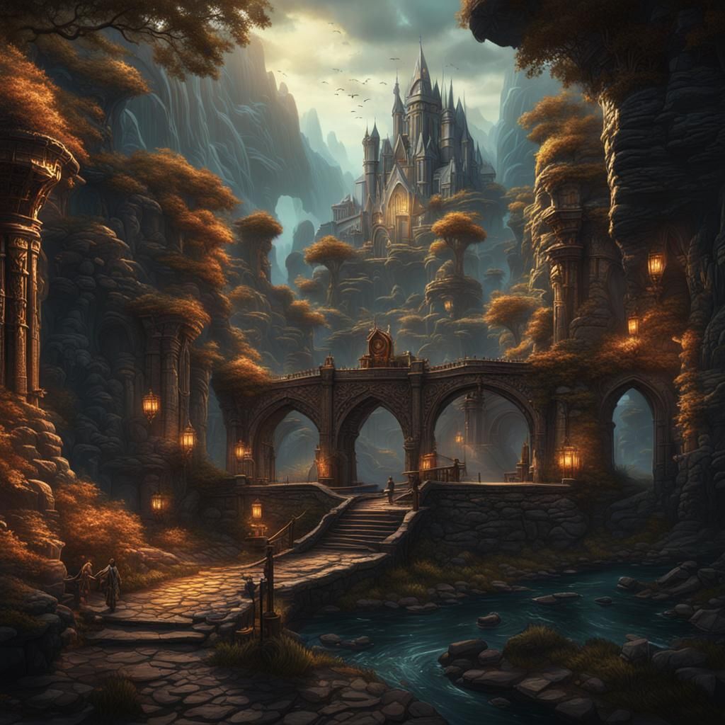 Fantastical Matte Painting in Deep Color