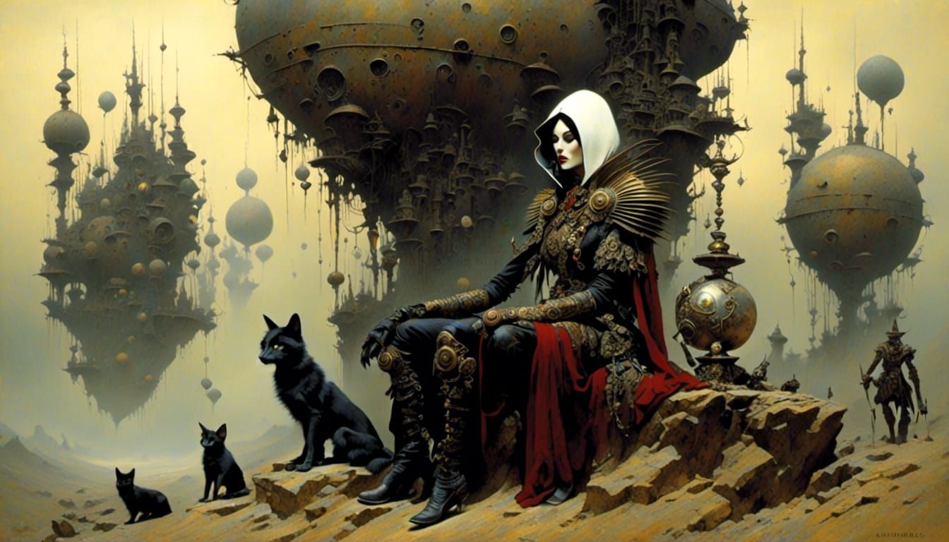 Epic Surreal Cosmic Warrior in a New World