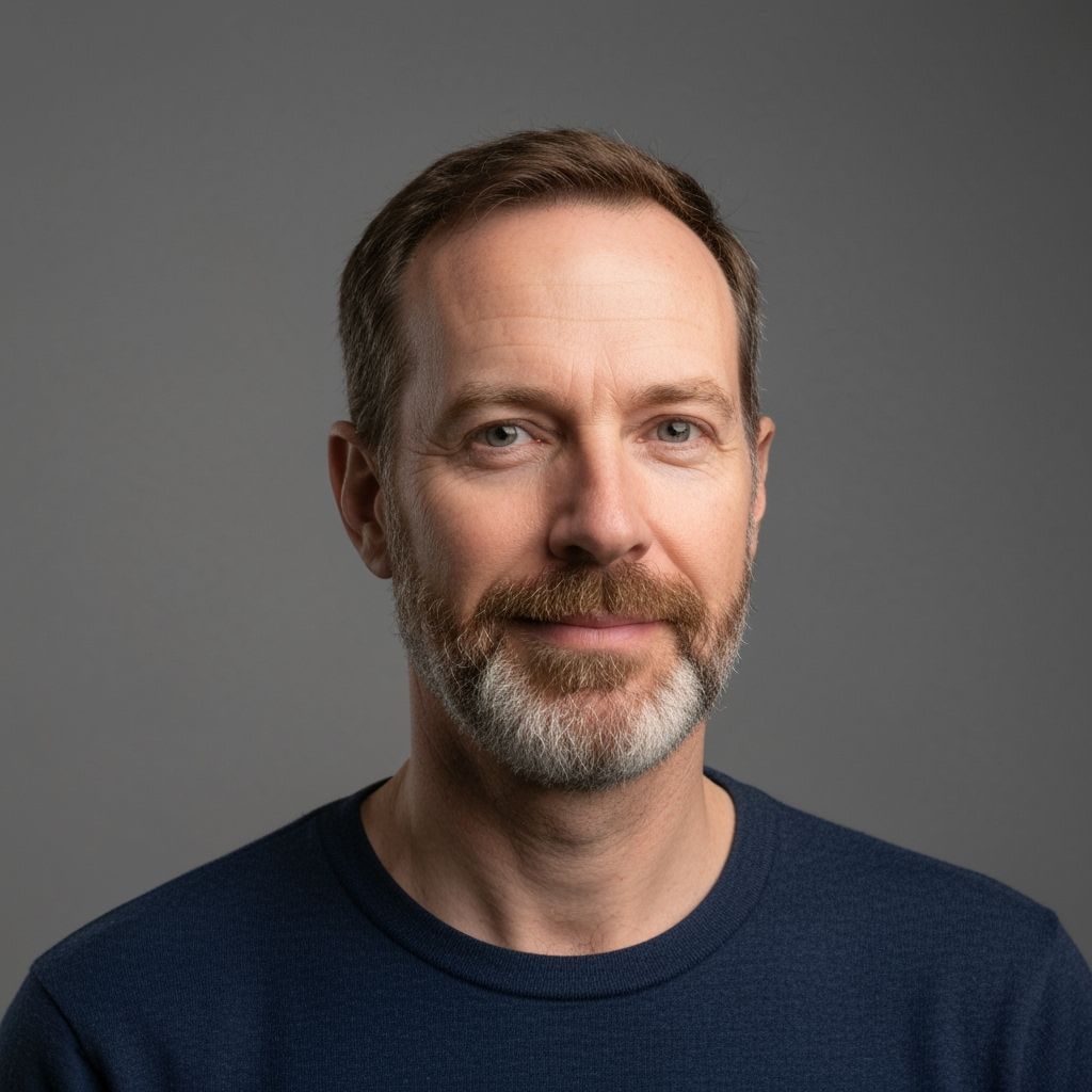 Man in White on Dark Cliff in Cinematic Style