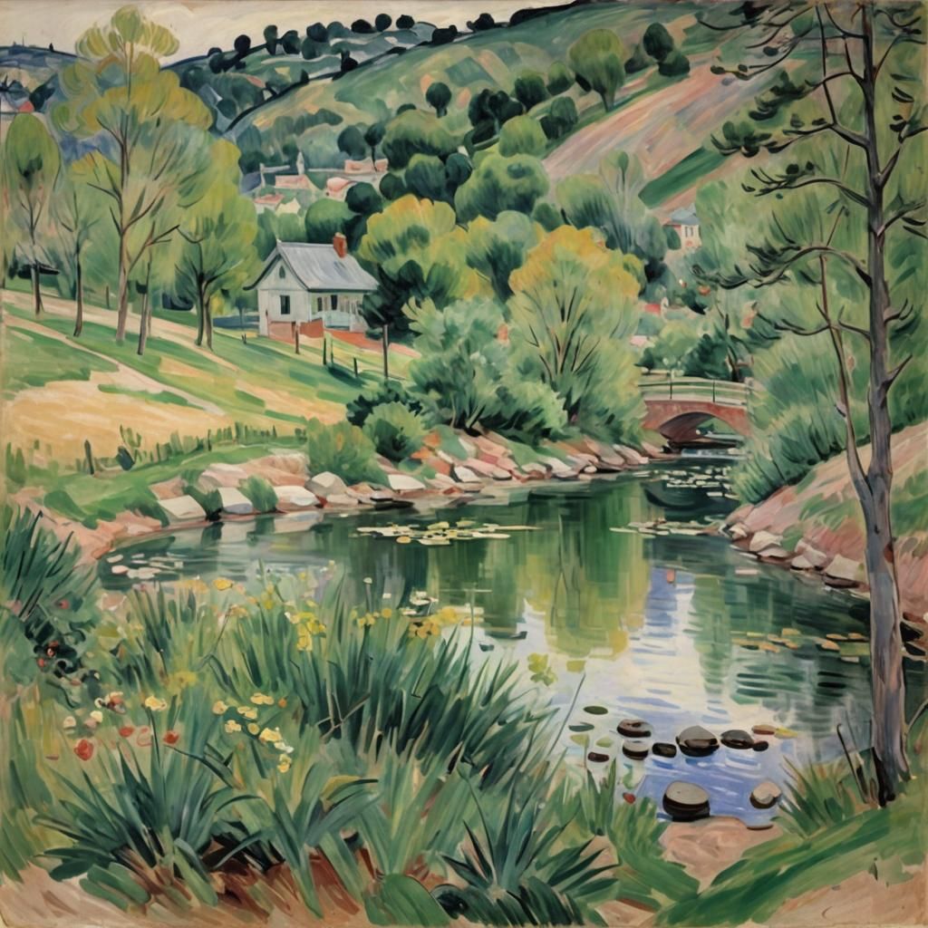 Landscape by Mary Cassatt & Berthe Morisot