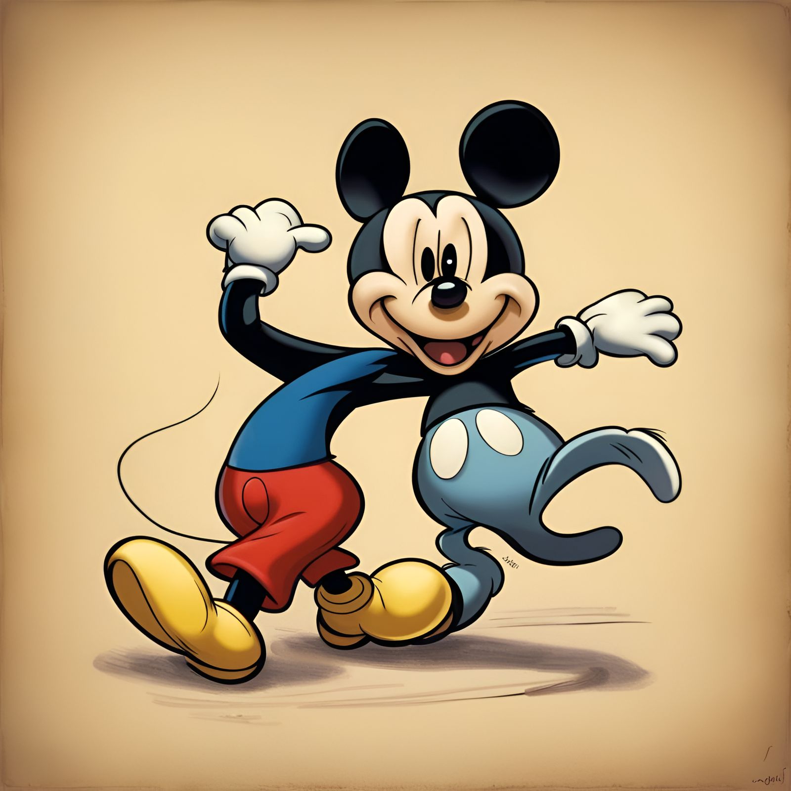 Mickey Mouse and Oswald Dance Cartoon