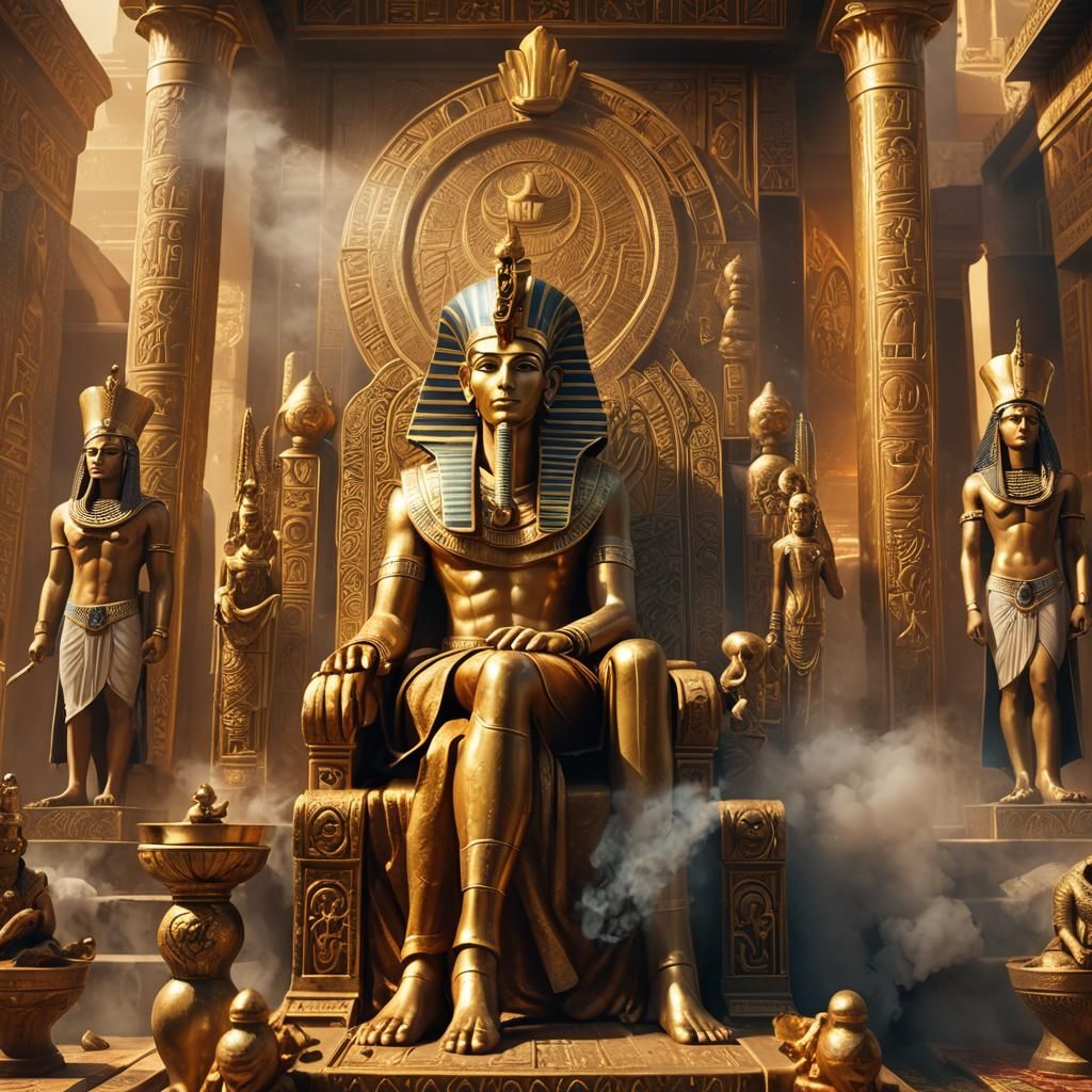 Young Pharaoh's Coronation: A Matte Painting