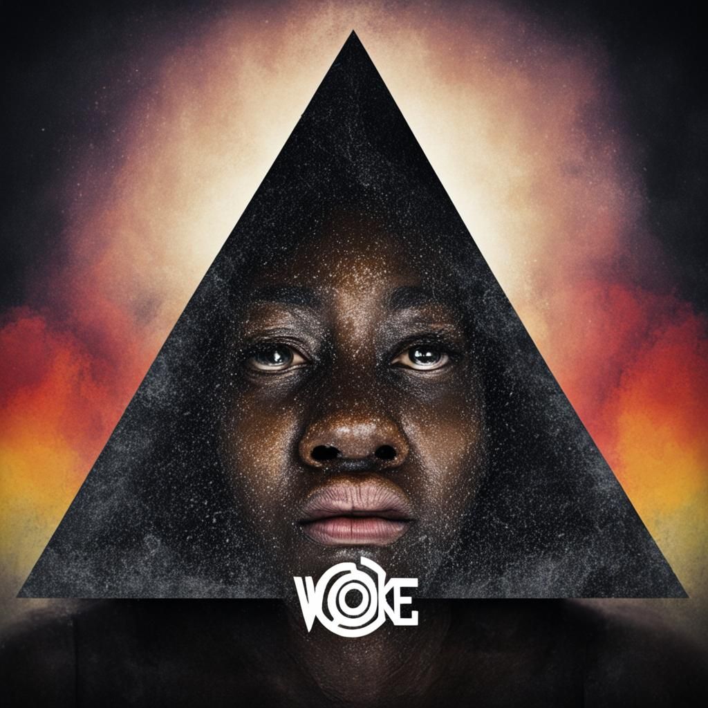 Bold "WOKE" Typography in Capital Letters