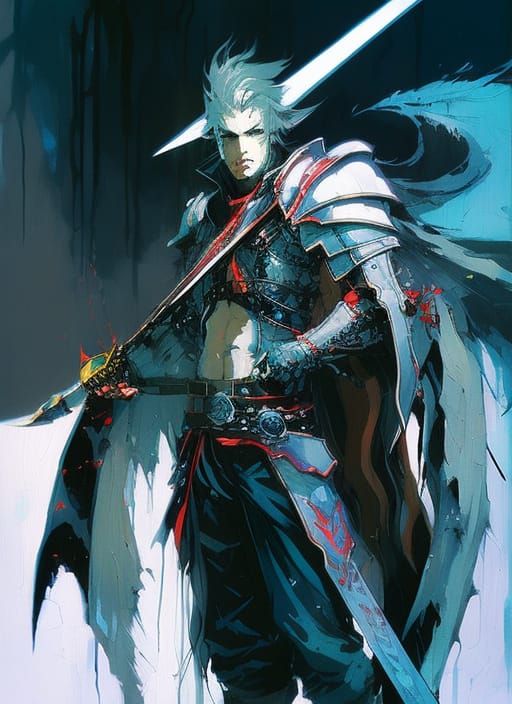 Cartoon Kain Highwind Portrait as Detailed Matte Painting