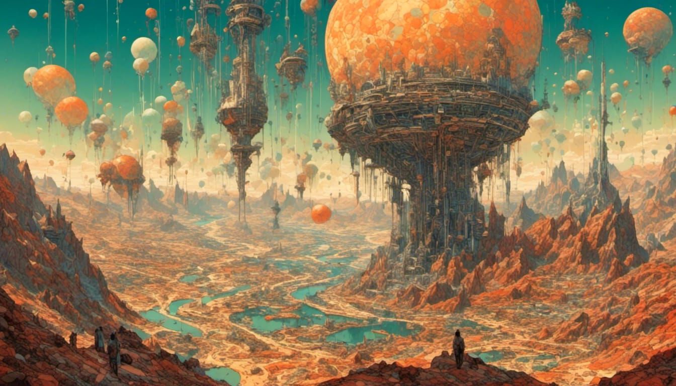 Martian Chronicles: Floating Towns in Dreamlike Fantasy