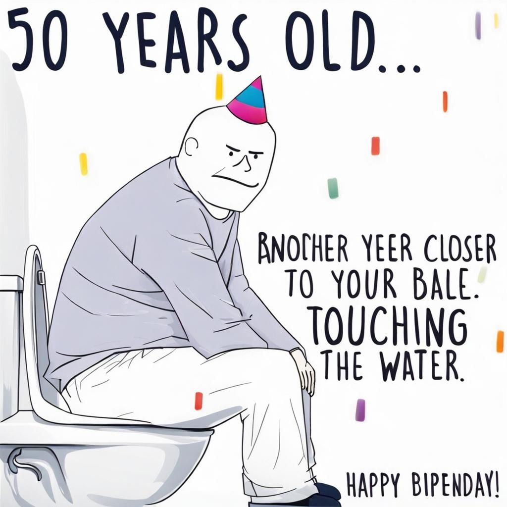 Man on Toilet Realizes Something