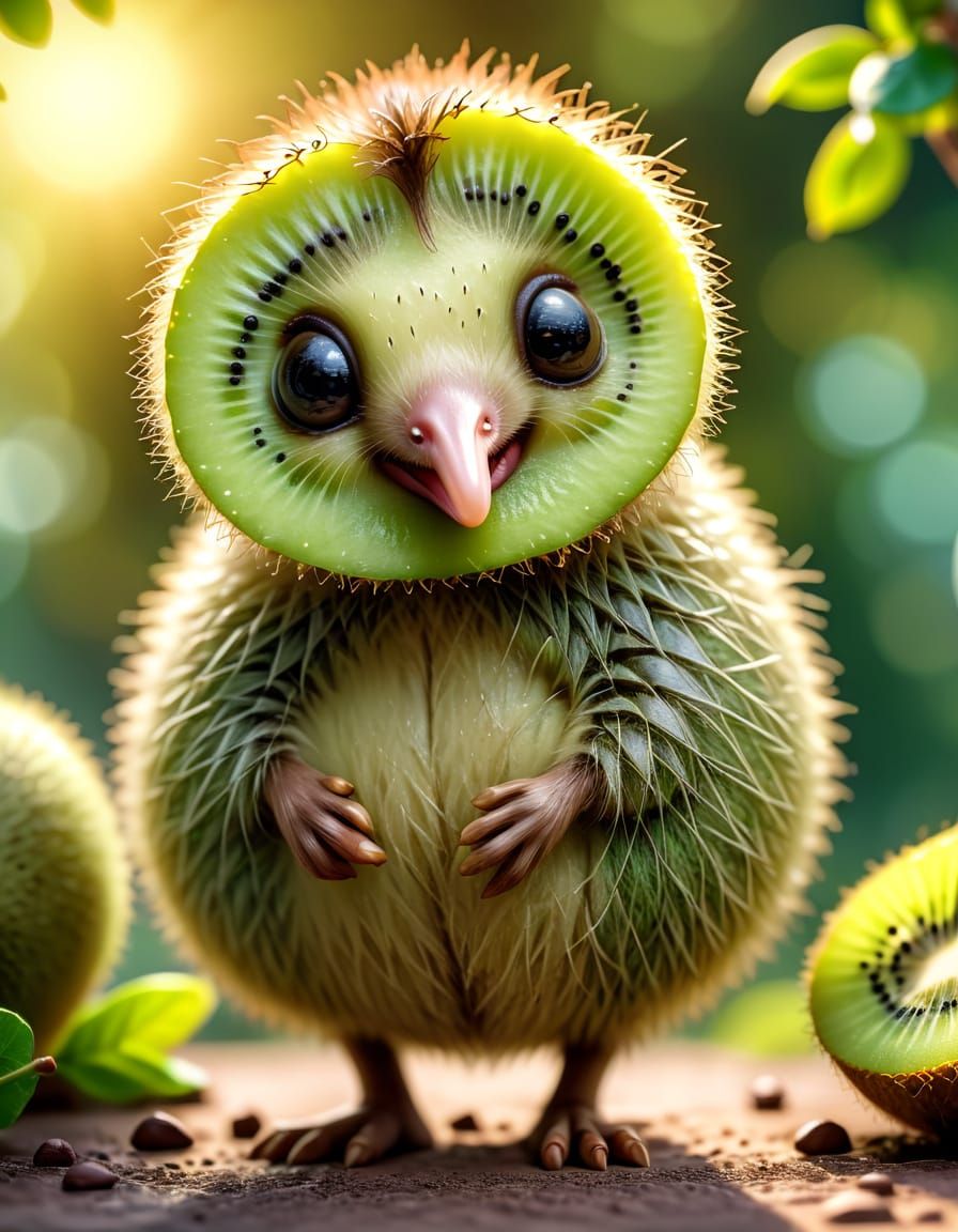 Vibrant Chibi Kiwi Masterpiece