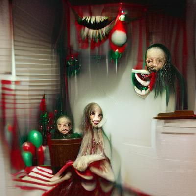 Creepy Christmas Scene Generated by AI