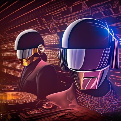 Daft Punk in Epic Cinematic Digital Painting