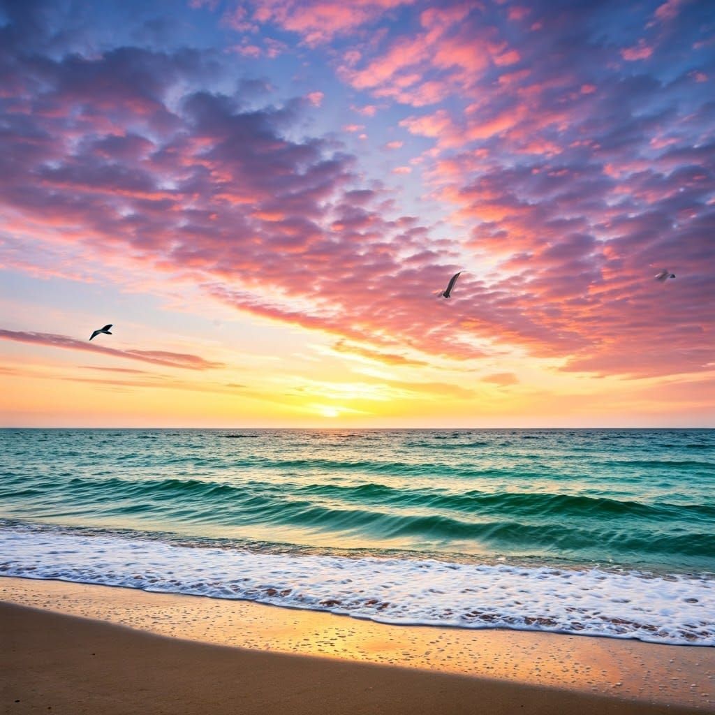 Turquoise Dawn Beachscape in HDR
