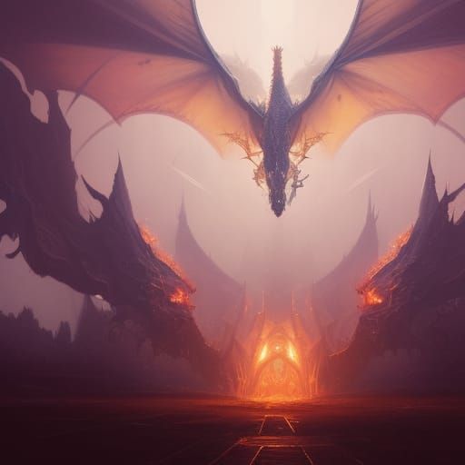 Infinity Dragon: Dark Fantasy Concept Art