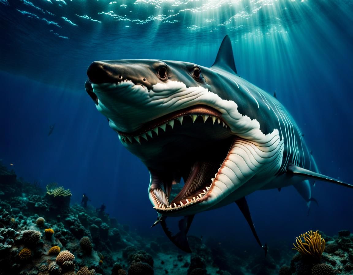 Megalodon in Ocean Depths: A National Geographic Photograph