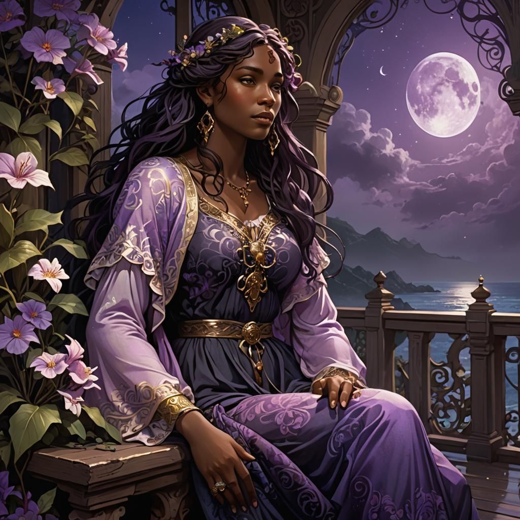 Caribbean Queen Calypso in Dark Fantasy Art