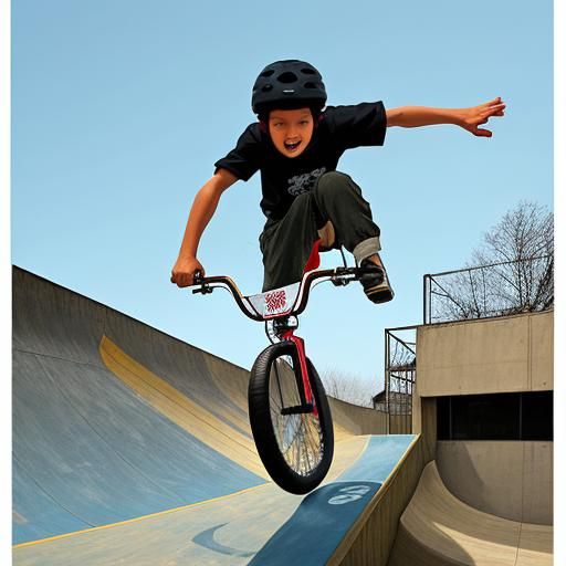 BMX Boy Half-Pipe in David Bromley Style